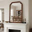 Miroir de coin décoratif en bois massif-101394483