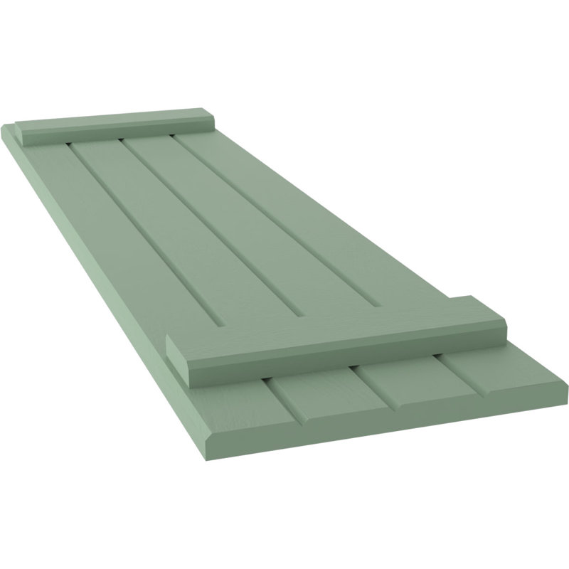 Volets de planche-n-lattes (par paire) Americraft (2 lattes), Rail vert, 14", 50"