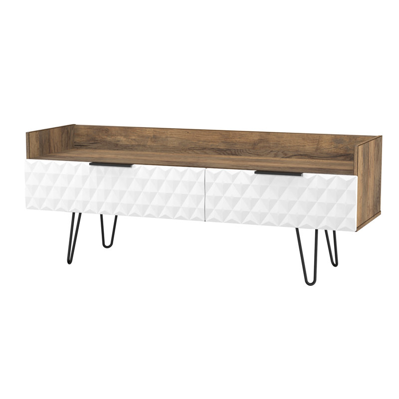 Tarkio 2 Drawer Coffee TV Unit, White