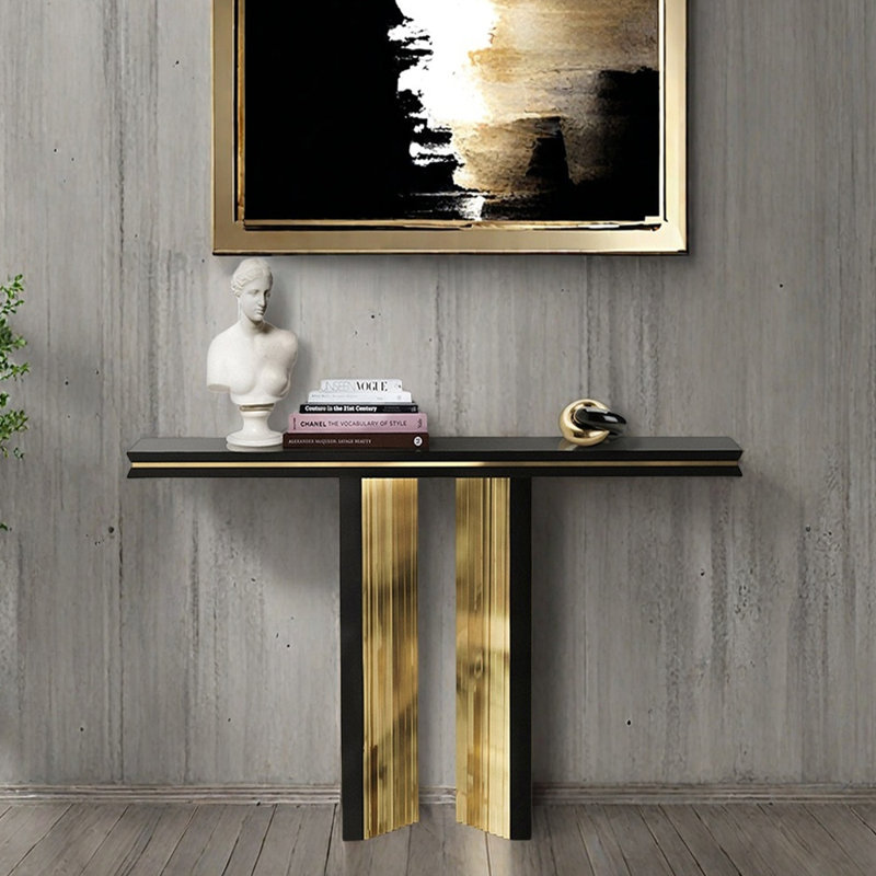 Luxury Minimalist Console Table, 33.5" H x 51.2" W x 15.7" D