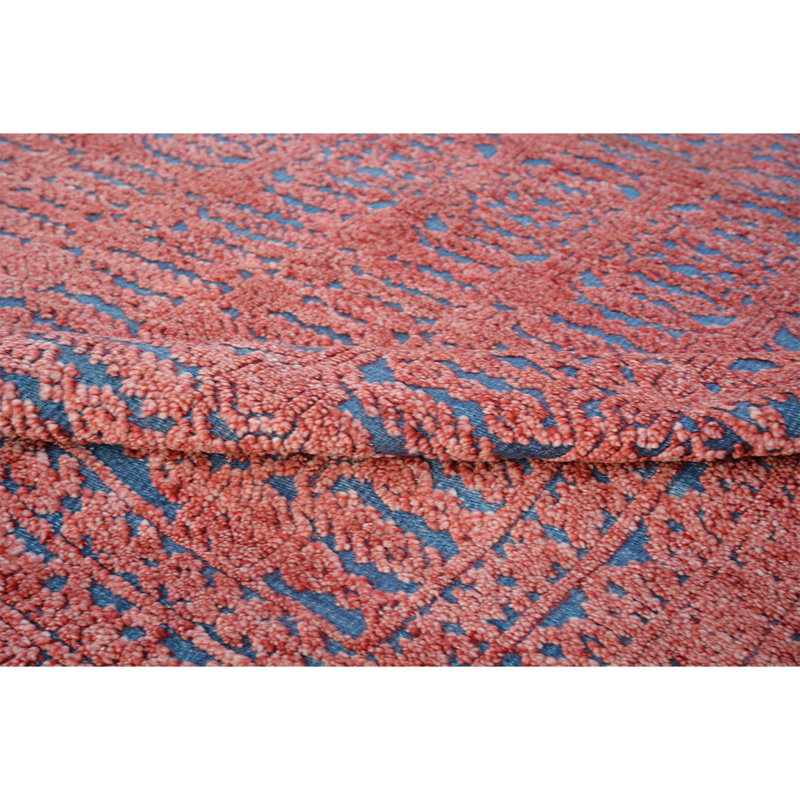 Wool Geometric Area Rug in Charcoal, Rectangle 8' x 10'