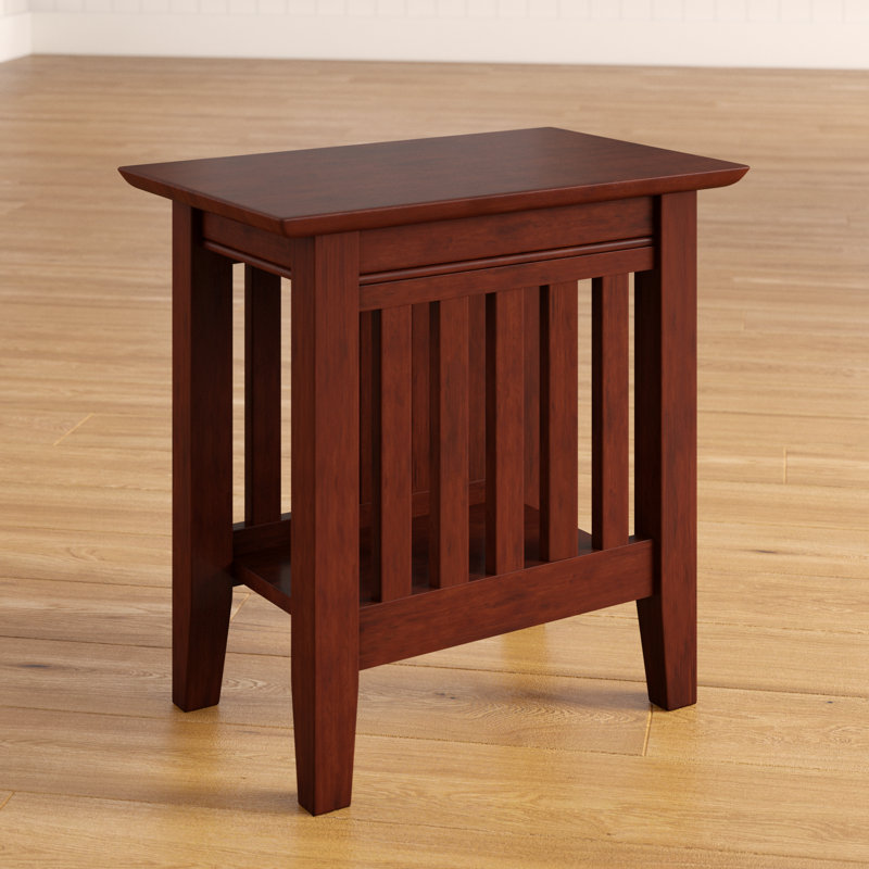 Jarrah Solid Wood End Table , Walnut