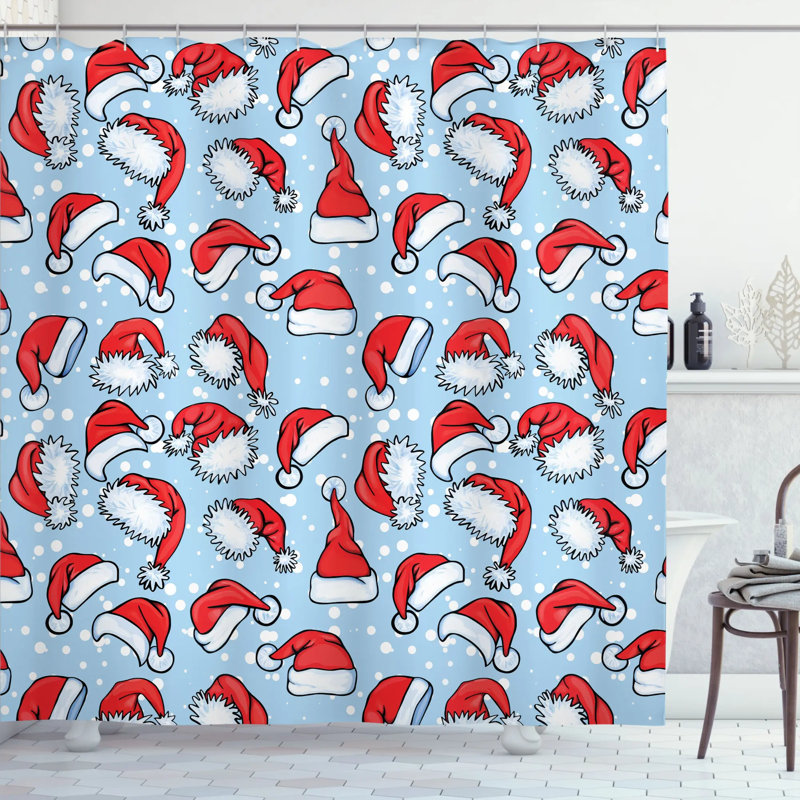 Shower Curtain with Hooks Included, 75" H x 69" W