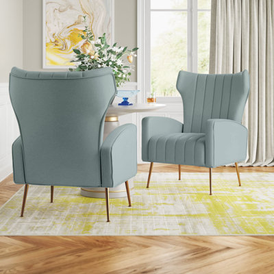 Milana 27" Wide Velvet Wingback Chair