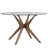 Lucienne Mid-Century Round Dining Set - 48" Dining Table, Faux Leather-1836774121-1836774123