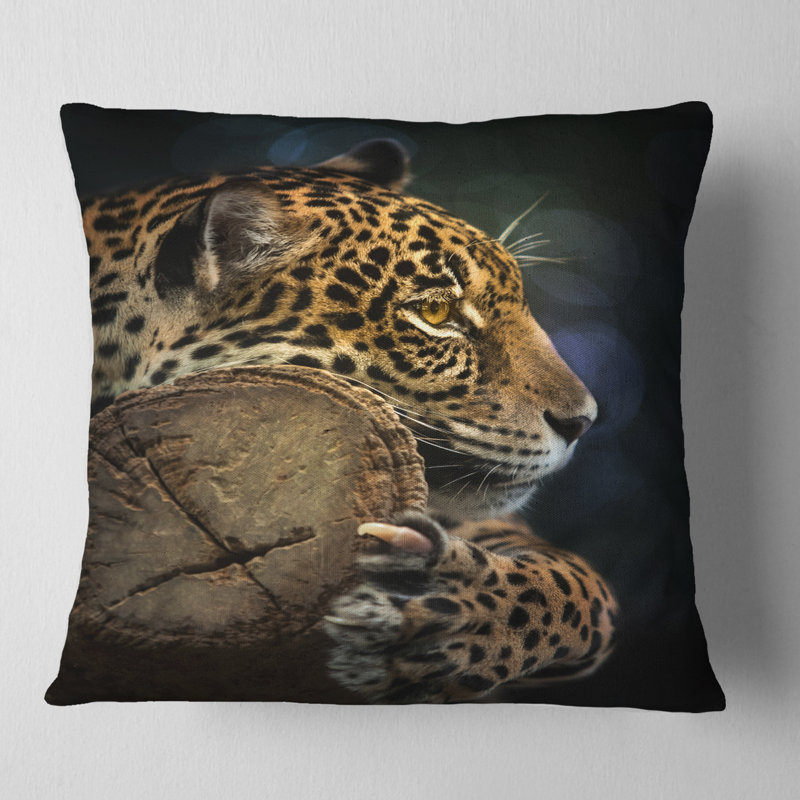 Coussin Relaxing Relaxing Jaguar, 18 po x 18 po, Carré