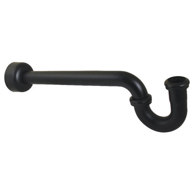 Kingston Brass Trimscape 1-1/4 Inch Decor P-Trap with High Box Flange, 18 Inch Length, 18 Gauge