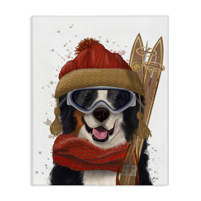 «Happy Skiing Dog» par Fab Funky
