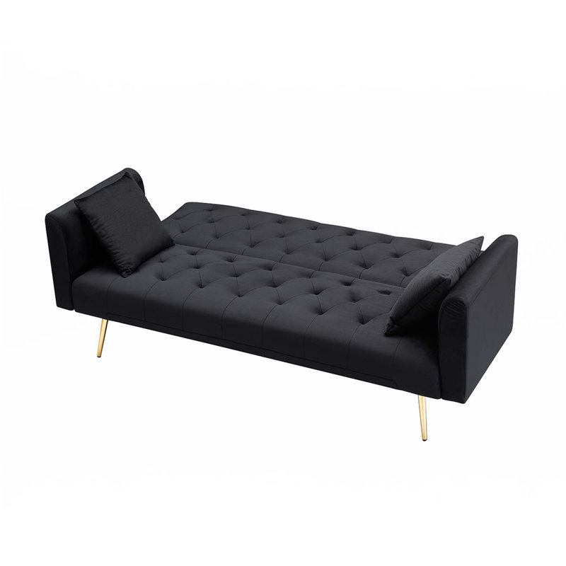 Canapé-lit double 71 po, Noir