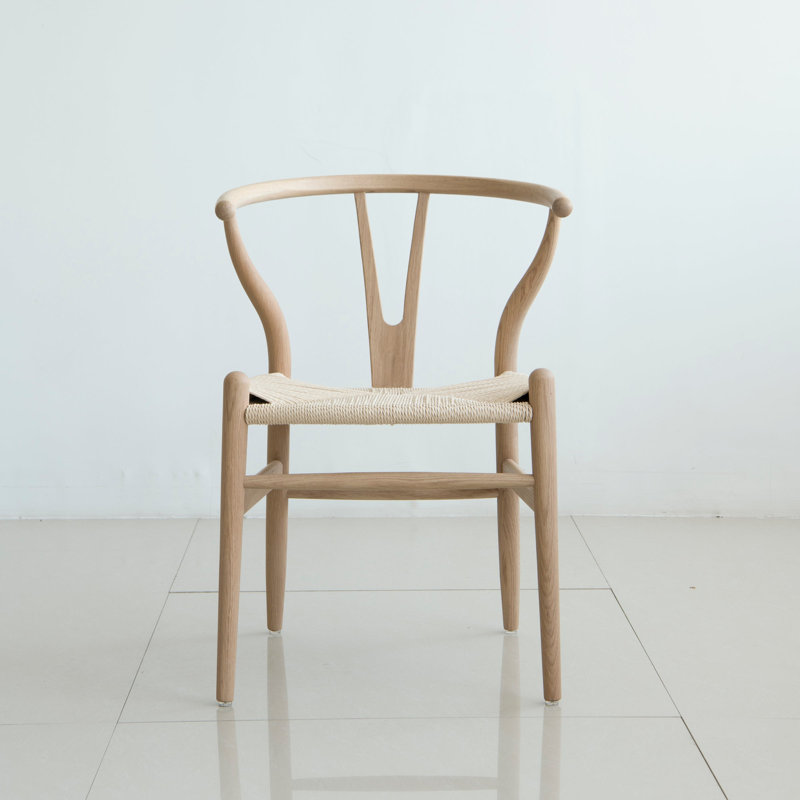 Ensemble de 4 chaises de salle à manger Isabella Mid-Century Kaydynce, Naturel