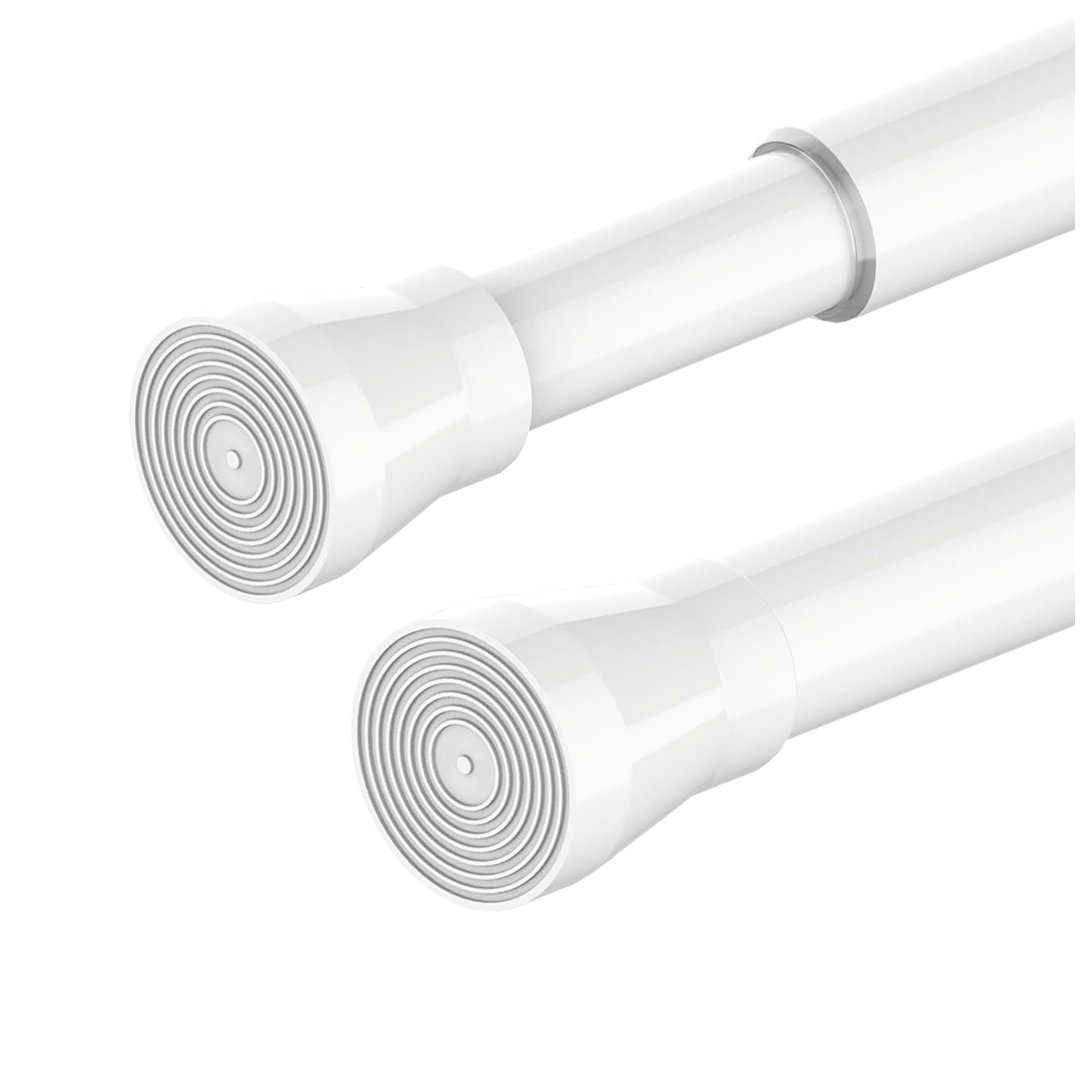 73cm Straight Tension Shower Curtain Pole & Hook Set