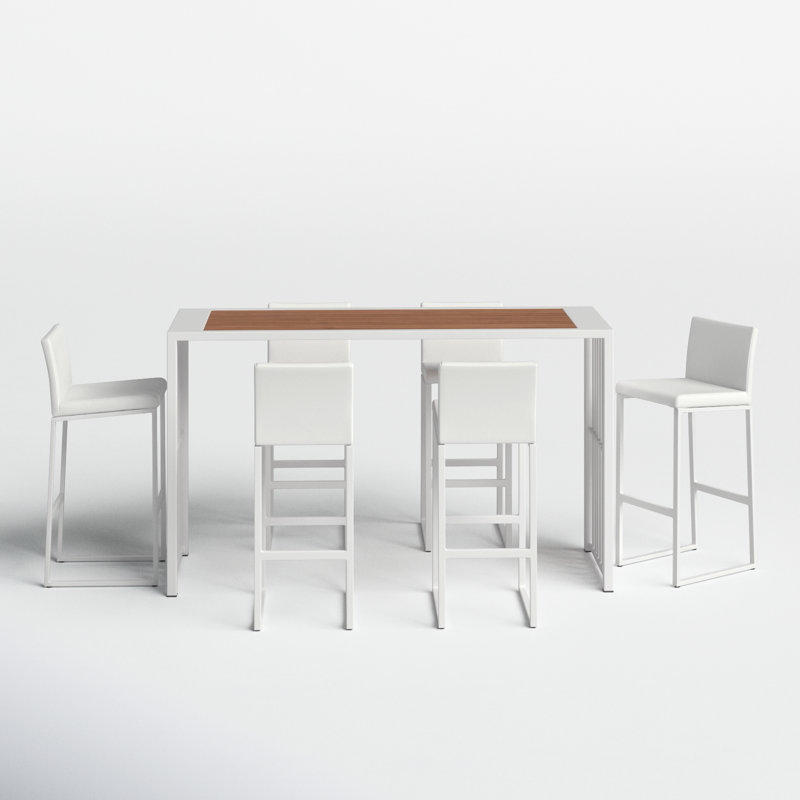 Jarrod 71'' Rectangular 6 - Person Outdoor Dining Set