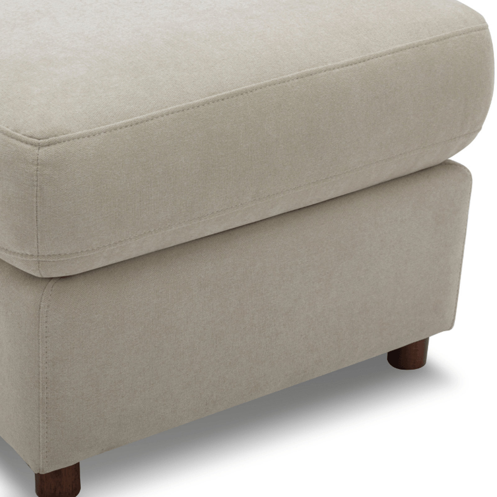 Nurture The Glider Plus 20" Ottoman, Ivory Cotton Blend