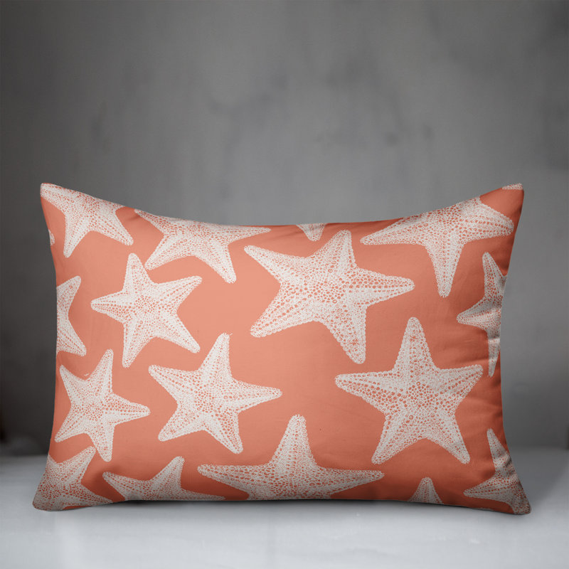  Housse et insert d'oreiller rectangulaire Starfish, Orange