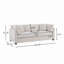 Canapé 83,50 po à accoudoirs évasés modernes (beige)-1317038144