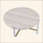 Table basse ronde avec cadre en métal