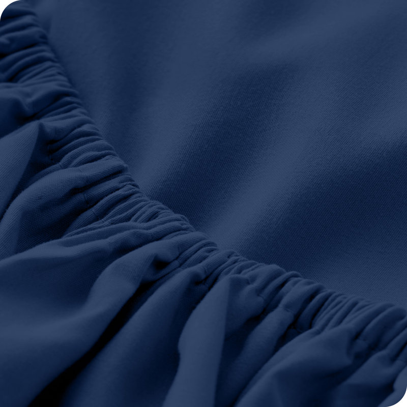 Microfiber Fitted Sheet, Dark Blue, Split King Fitted Sheet