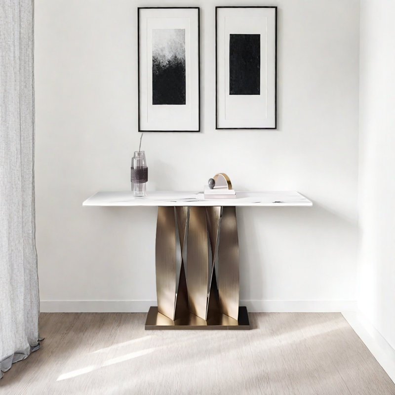 Console Modern Minimalist Luxury, H 33,46 po x l 47,24 po x P 15,75 po, Blanc