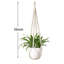 Ensemble de 3 suspensions de plantes en macramé avec crochets, pot à fleurs suspendu en corde de coton tissé à la main de 35 po, support de plante d'intérieur en pot pour l'extérieur-133218232