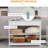 Console Hallway Table With Extra Wide Pull Out Drawer, Open Shelves And  Frame Design,-107122578