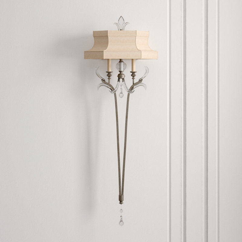 Beveled Arcs 2 - Light Wallchiere, Muted Silver Leaf