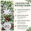 Couronne de flocon de neige de 24 pouces avec eucalyptus vert, décor de porte d'entrée rustique pour Noël d'hiver