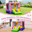 Château gonflable gonflable avec glissoire et rebord de basketball 480W
