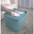 Hansolo Yarn Square Pouf, Teal