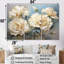 «Beige oeillets sur bleu I», ensemble d'art mural sur toile-107762191-107762196