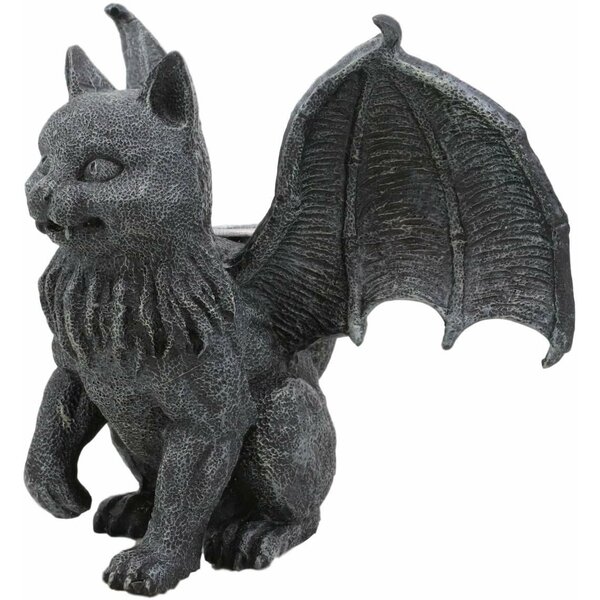 Gothic Candle Holder Cat Wolf Bat Statue Halloween Candlestick 