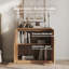 Buffet avec portes et tablette en bois, brun clair-209869522
