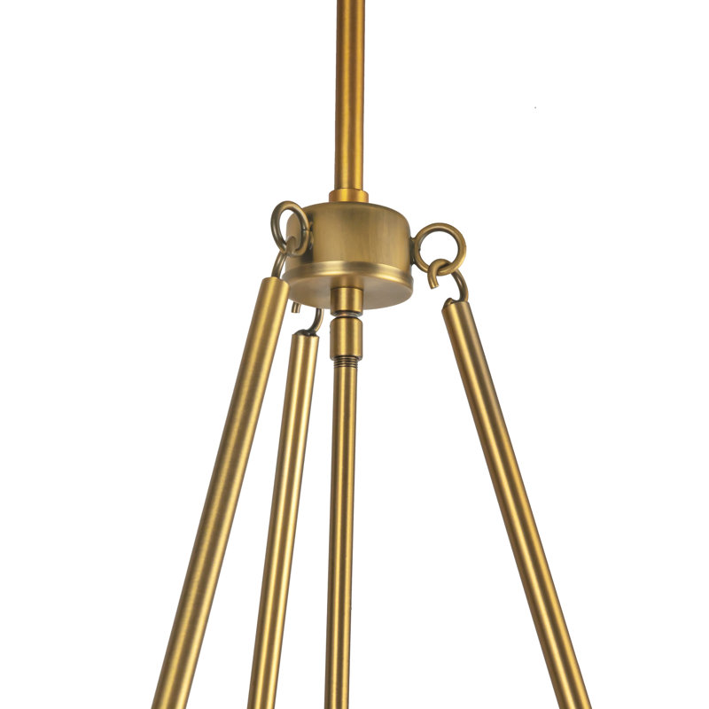 Oliver 1 - Light Pendant, Aged Gold/White Linen