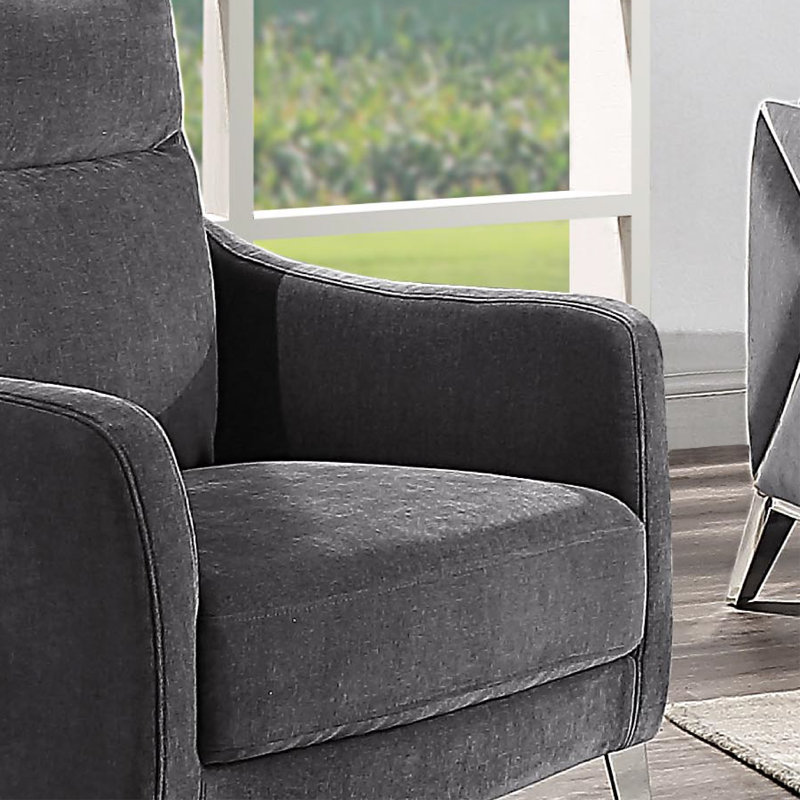 Chaise # 5725 gris Diana, Velours gris
