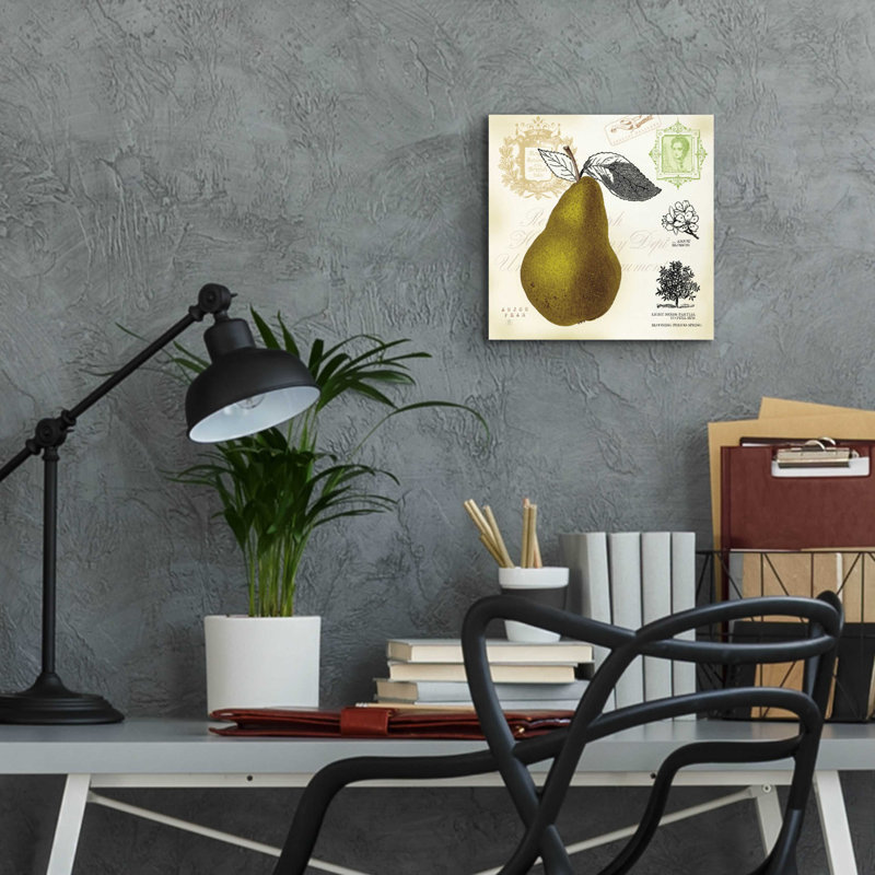 Art mural épique «Pear Notes» par Studio Mousseau, art mural en verre acrylique, 36 po x 36 po, H 12 po x l 12 po x P 0,13 po
