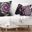 Coussin lombaire à fleur fractale floral