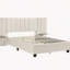 Grand lit plateforme tapissier avec grande tête de lit, mobilier de chambre à coucher, velours, beige-2089771935-2089771938