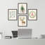 Couronne de Noël, cerf, bonhomme de neige, décor encadré sur papier, impression de 4 pièces-97770350-97770355