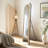 Frameless Full-Length Mirror with Stand - 64"x21" - Unique Design with Glass Sides