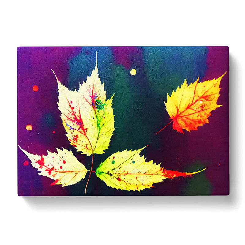 Paint Leaf Splash Vol.3 - Wrapped Canvas, 35cm H x 50cm W x 3cm D