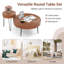 Ensemble de 2 tables basses d'appoint Farmhouse