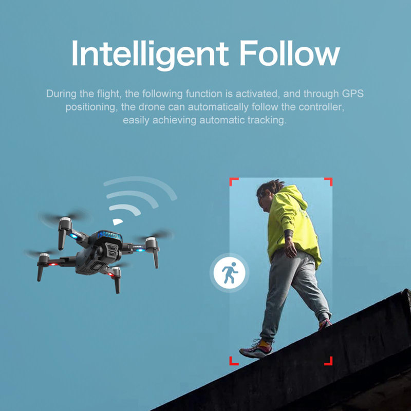 4K GPS Drone with Camera Brushless Motor Obstacle Avoidance 20 Mins Flight Time Gesture Photography Precise Positioning Custom Routes Intelligent Following Valentines Day Gifts