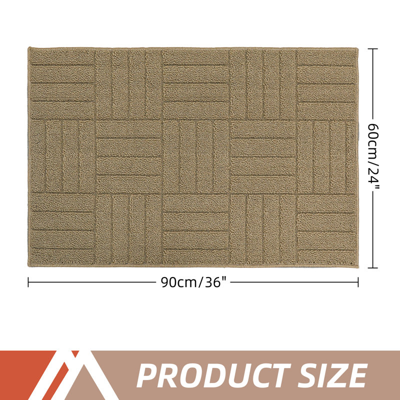 Tapis de porte en polypropylène antidérapant antitaches, Beige, L 24 po x L 36 po