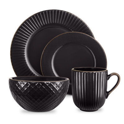 Tower 16 Piece Stoneware Dinnerware Set - Service for 4