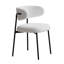 De 2 élégantes chaises de bureau blanches - Velours, cuisine de soutien ergonomique confortable