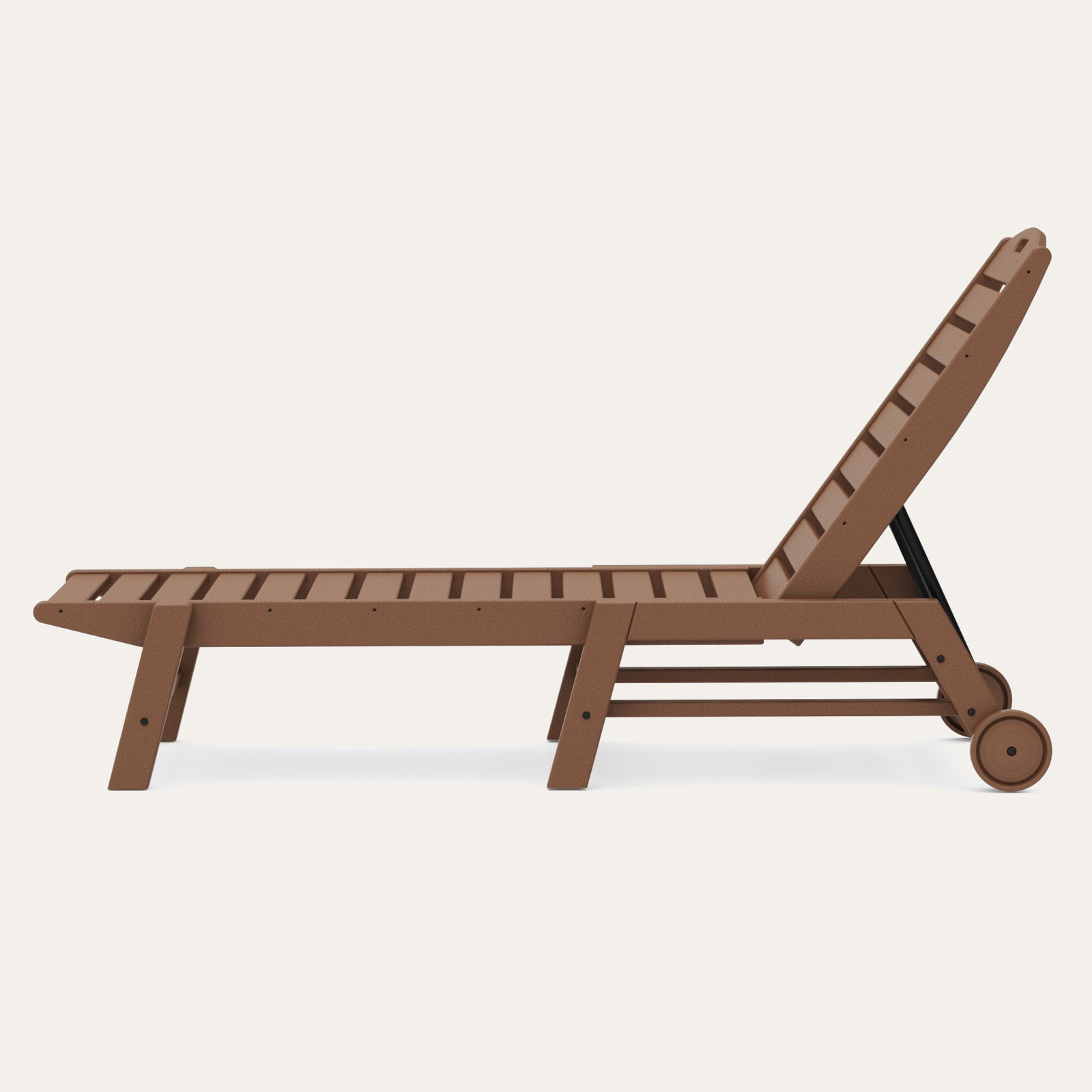 POLYWOOD® Nautical 27" Patio Chaise Lounge, Teak