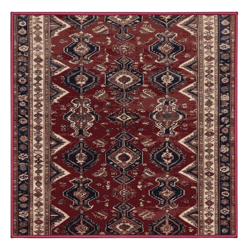 Tapis brun lavable à la machine, Carré 3 pi