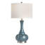 Lampe de table en verre 28,75 "avec abat-jour blanc