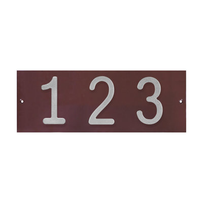 Colourtree Personalized 3-Digit Flush Mount House Numbers Horizontal Street Address Wall Plaque – Custom Horizontal Outdoor Home Sign