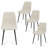 Fahie 4 - Person Dining Table Sets With 35'' Round Table & 4 Upholstered Fabric Chairs-98980745
