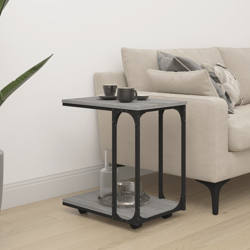 Digit Wheel End Table, Grey